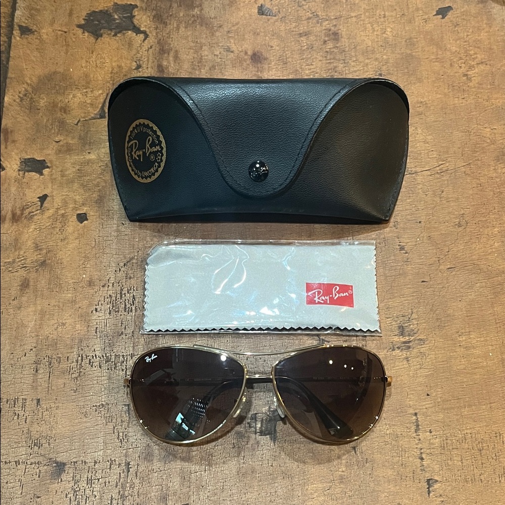 Ray-Ban Gold Frame Sunglasses